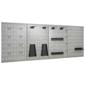 vidaXL Ścienne płyty perforowane, 4 szt., 40x58 cm, stal