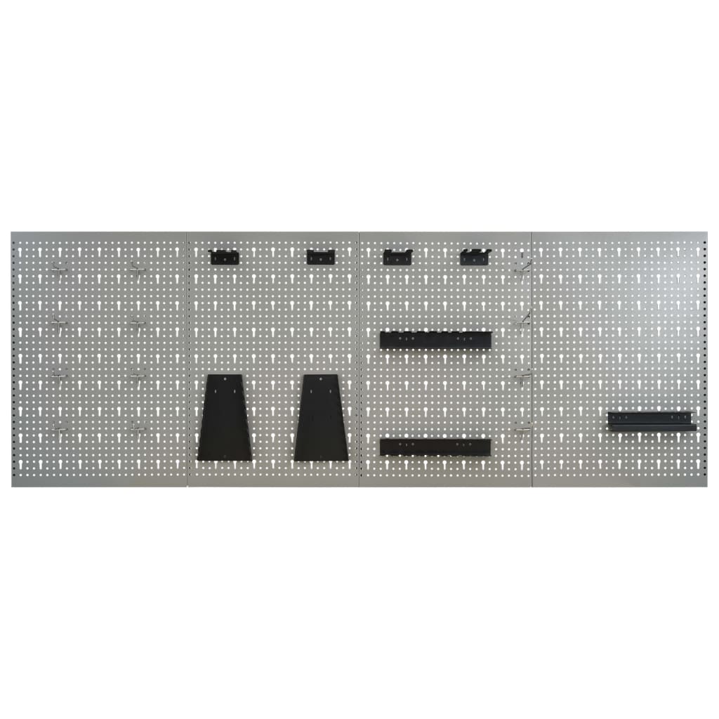 vidaXL Ścienne płyty perforowane, 4 szt., 40x58 cm, stal