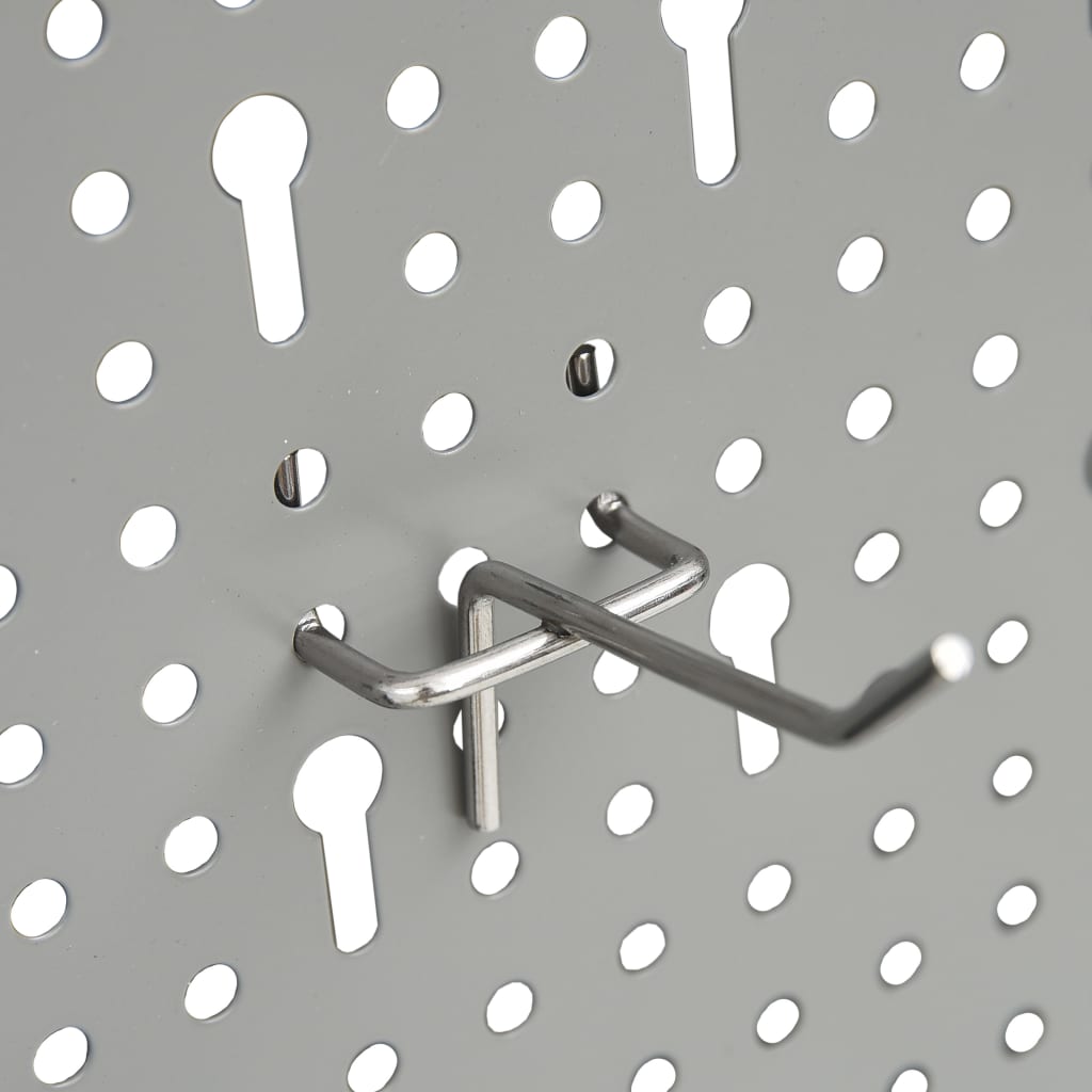 vidaXL Ścienne płyty perforowane, 4 szt., 40x58 cm, stal