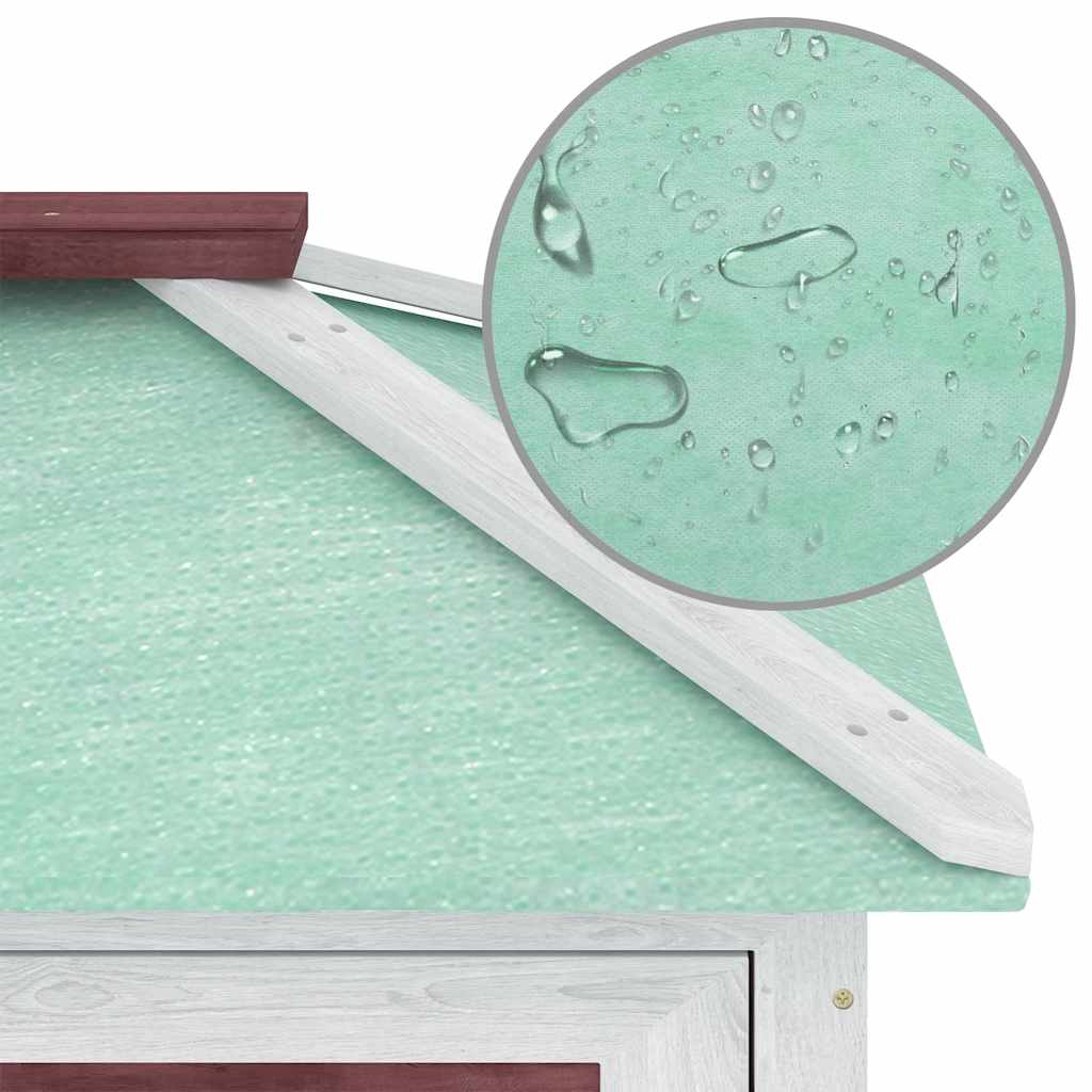 vidaXL Klatka dla królików, 2 poziomy, brązowa, drewniana