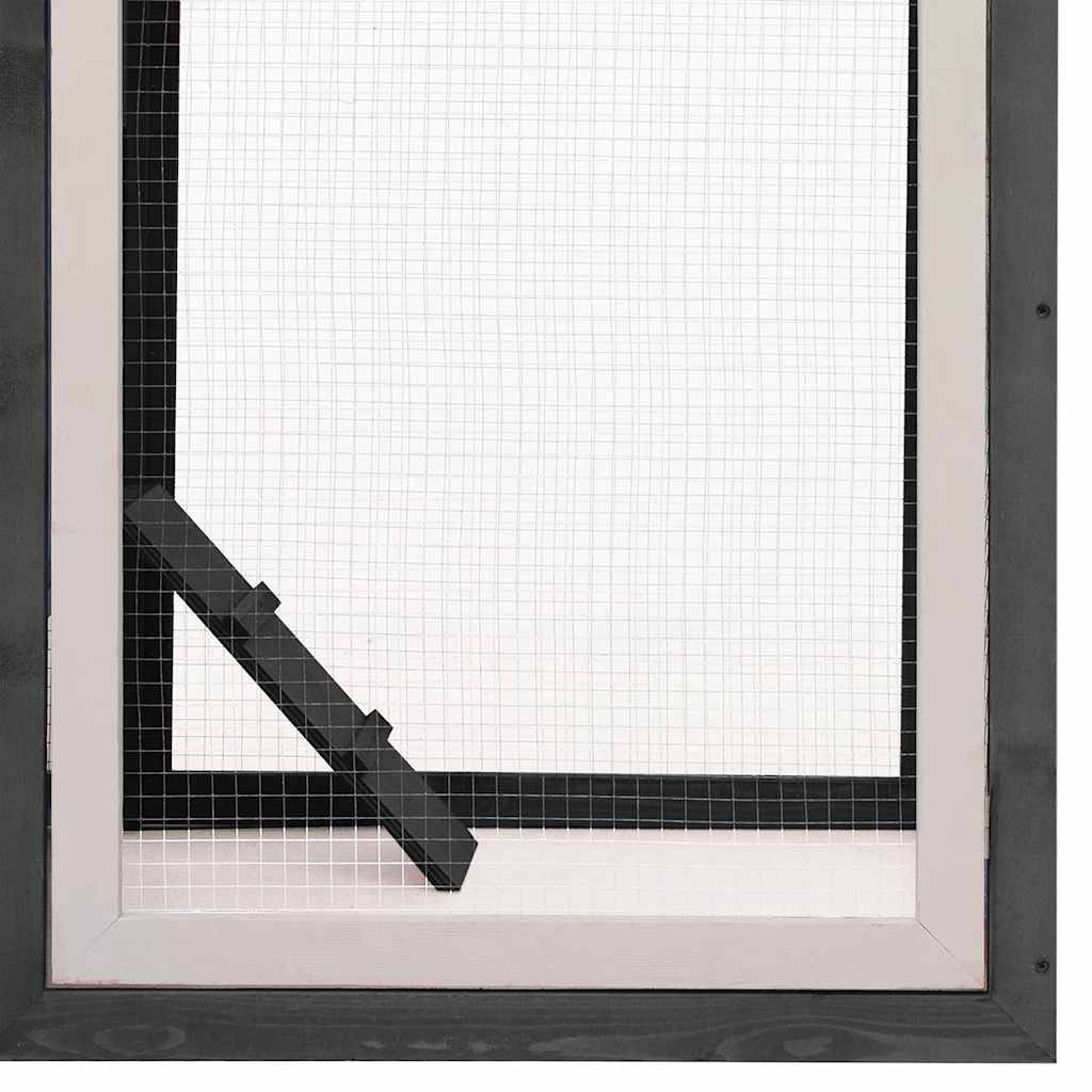 vidaXL Klatka dla kurcząt, szara, 170x81x110 cm, drewno sosny i jodły