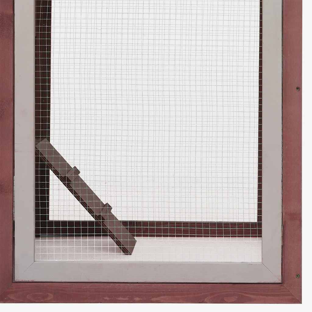 vidaXL Klatka dla kurcząt, mokka, 170x81x110 cm, drewno sosny i jodły