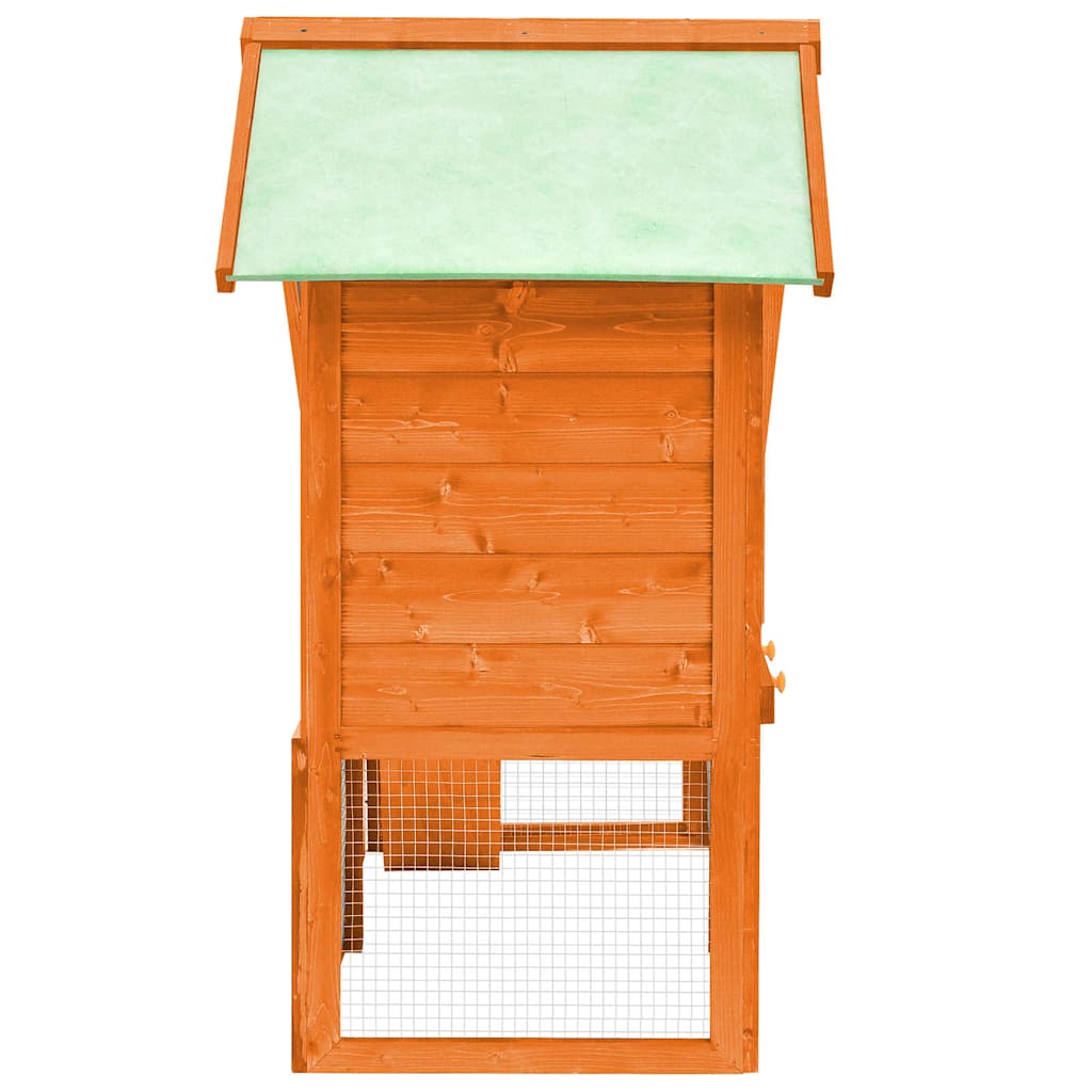vidaXL Klatka dla królika, 140x63x120 cm, drewno jodłowe