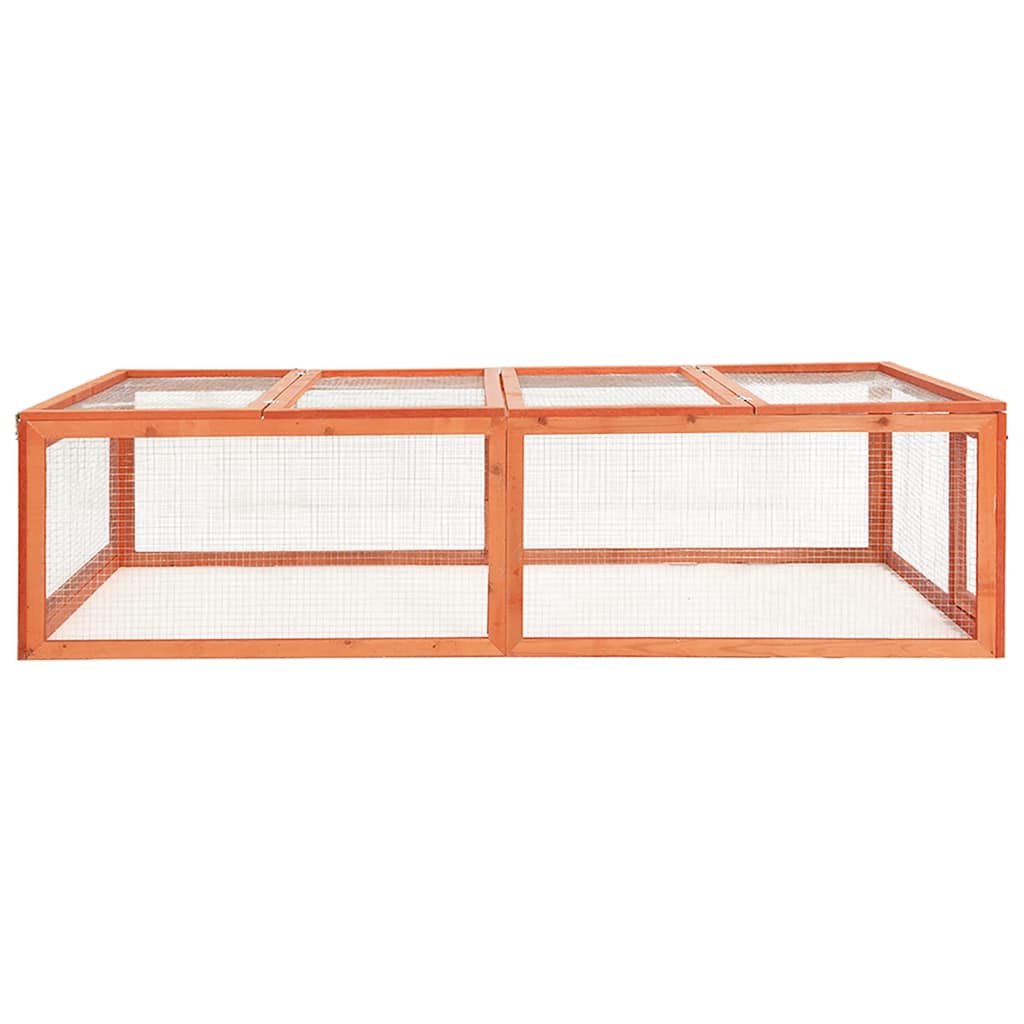 vidaXL Klatka dla królika,183x90x46,5 cm, drewno jodłowe