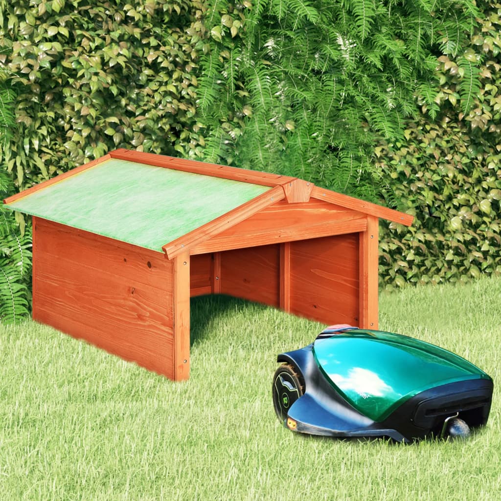 vidaXL Garaż dla kosiarki robotycznej, 72x87x50, lite drewno jodłowe