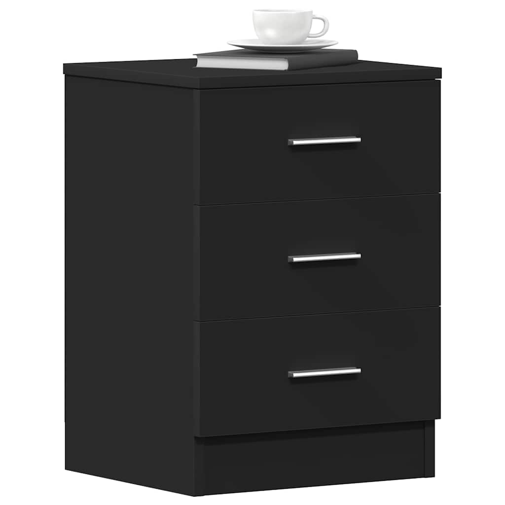 vidaXL Szafki nocne 2 szt., czarne 38x35x56 cm materiał drewnopochodny
