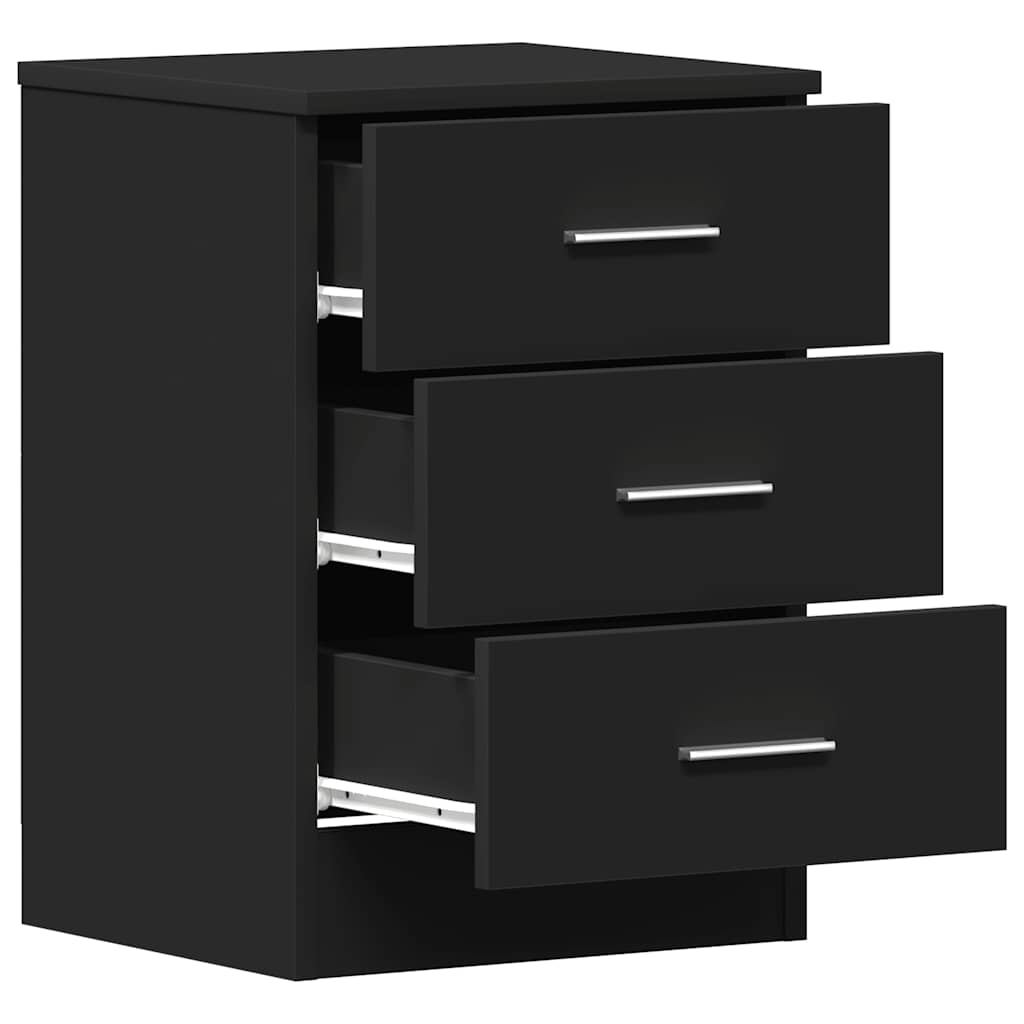 vidaXL Szafki nocne 2 szt., czarne 38x35x56 cm materiał drewnopochodny