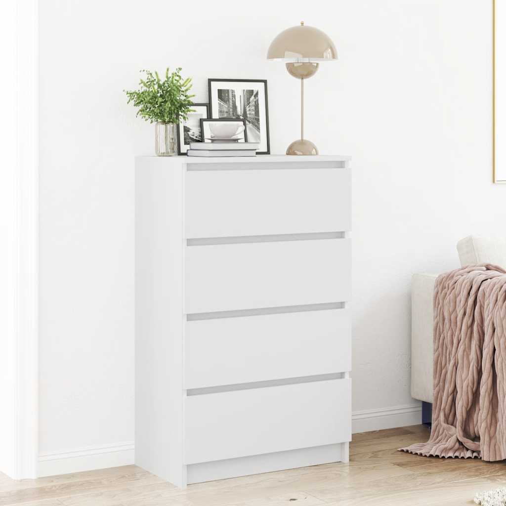 vidaXL Komoda, biała, 60x35x98,5 cm, materiał drewnopochodny