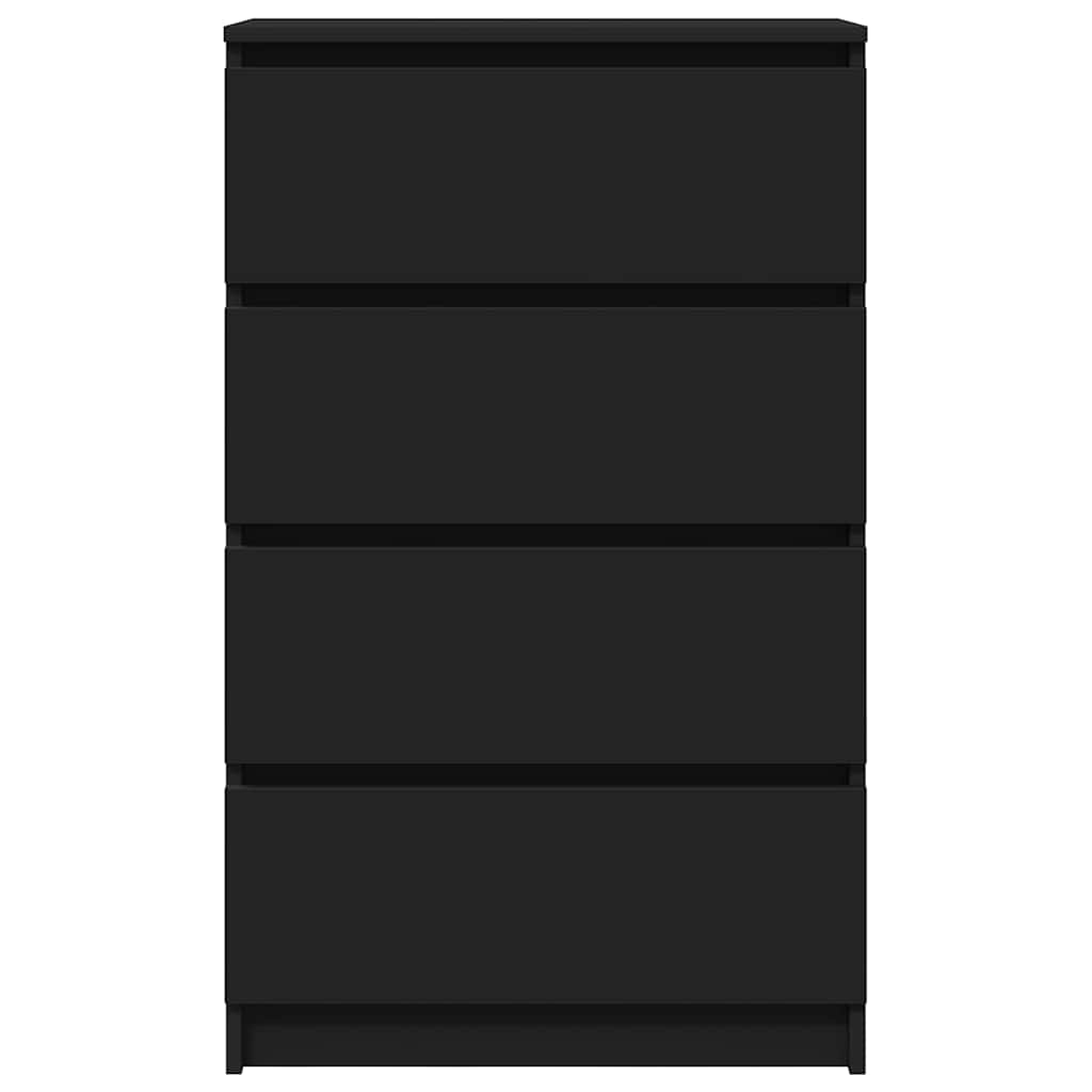 vidaXL Komoda, czarna, 60x35x98,5 cm, materiał drewnopochodny