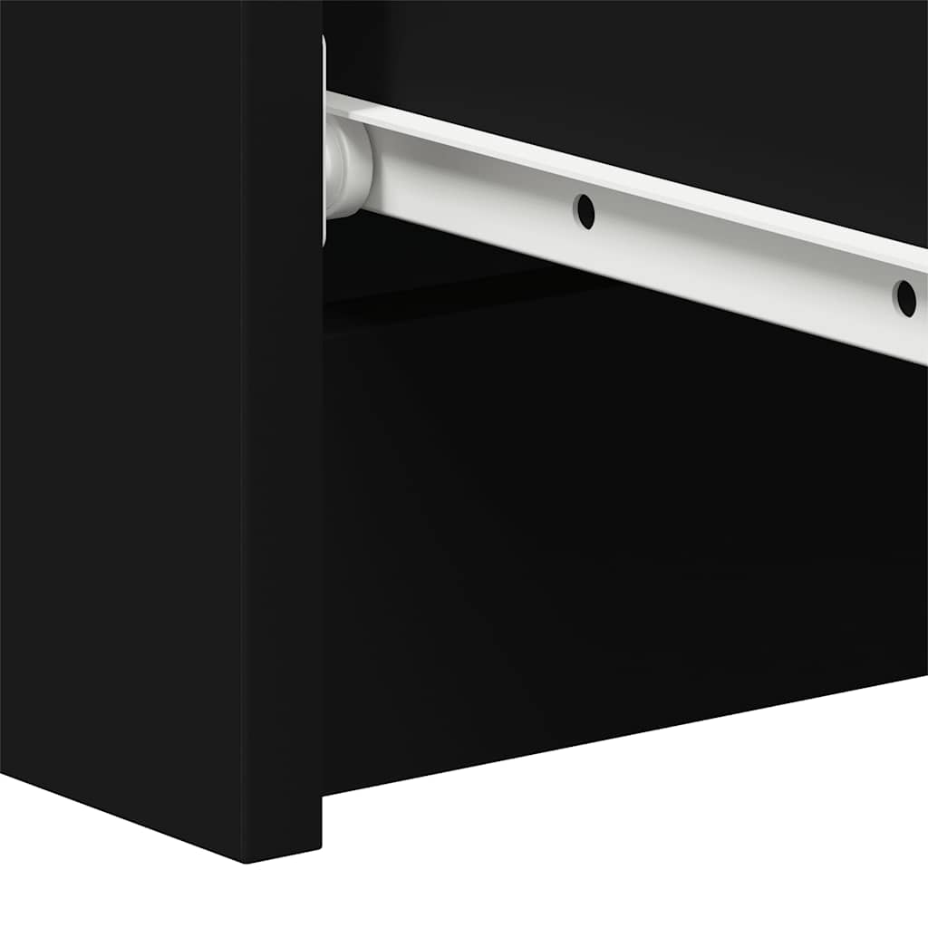 vidaXL Komoda, czarna, 60x35x98,5 cm, materiał drewnopochodny