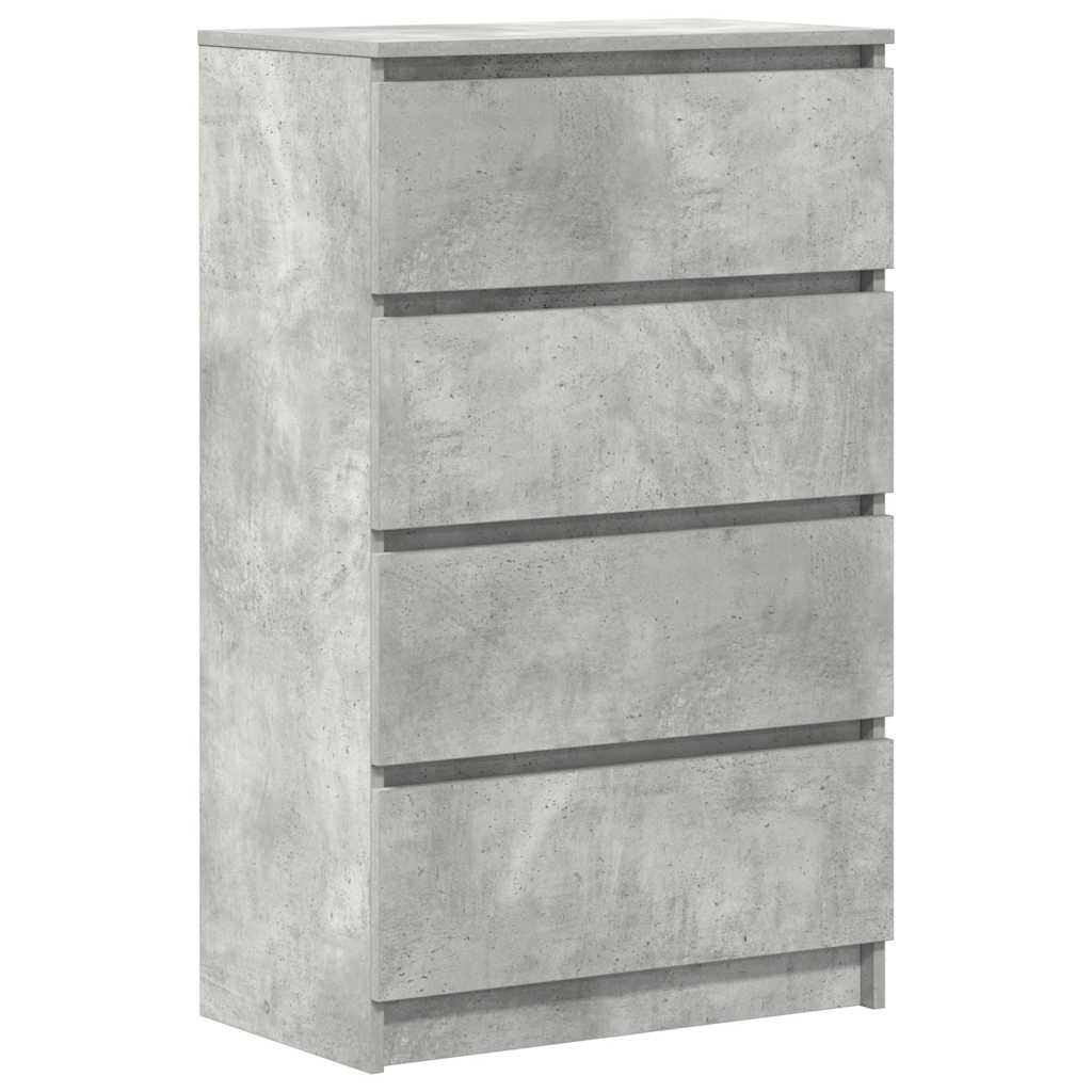 vidaXL Komoda, szarość betonu, 60x35x98,5 cm, materiał drewnopochodny