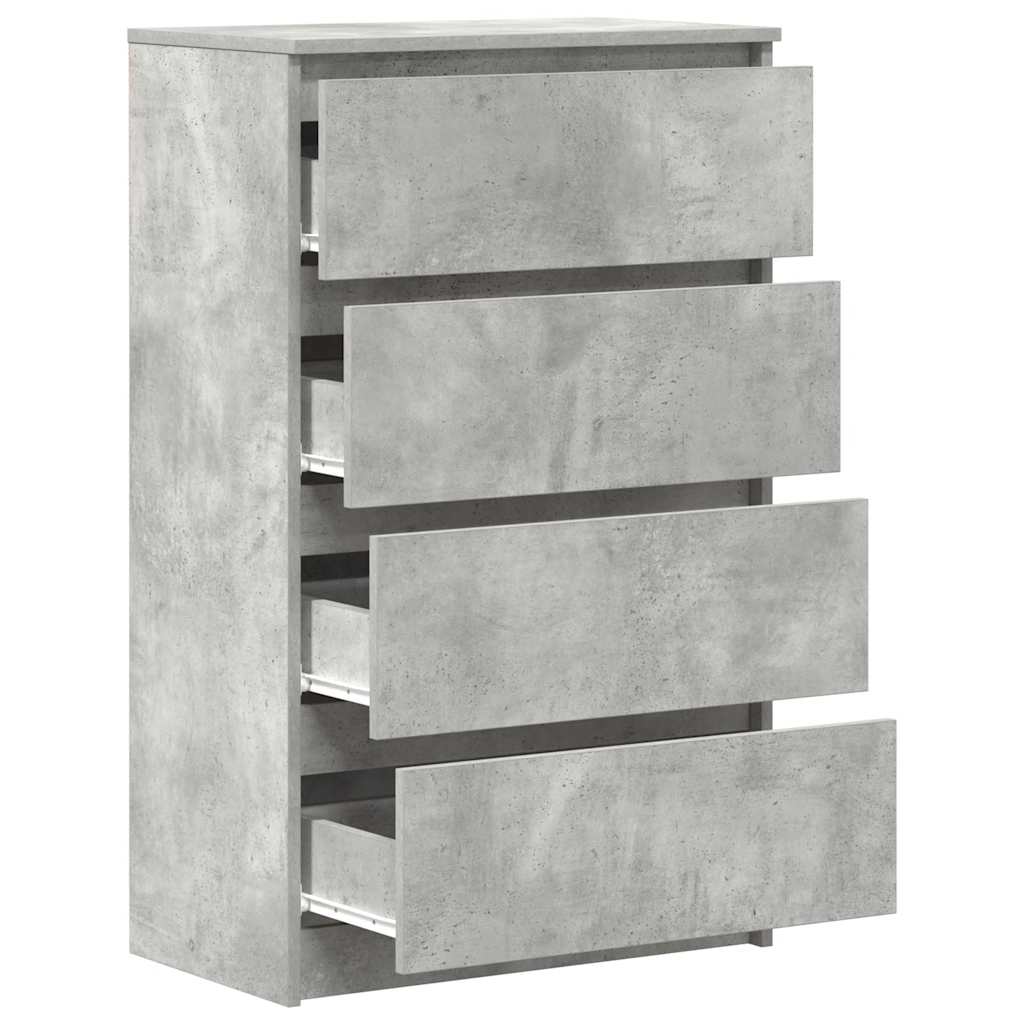 vidaXL Komoda, szarość betonu, 60x35x98,5 cm, materiał drewnopochodny