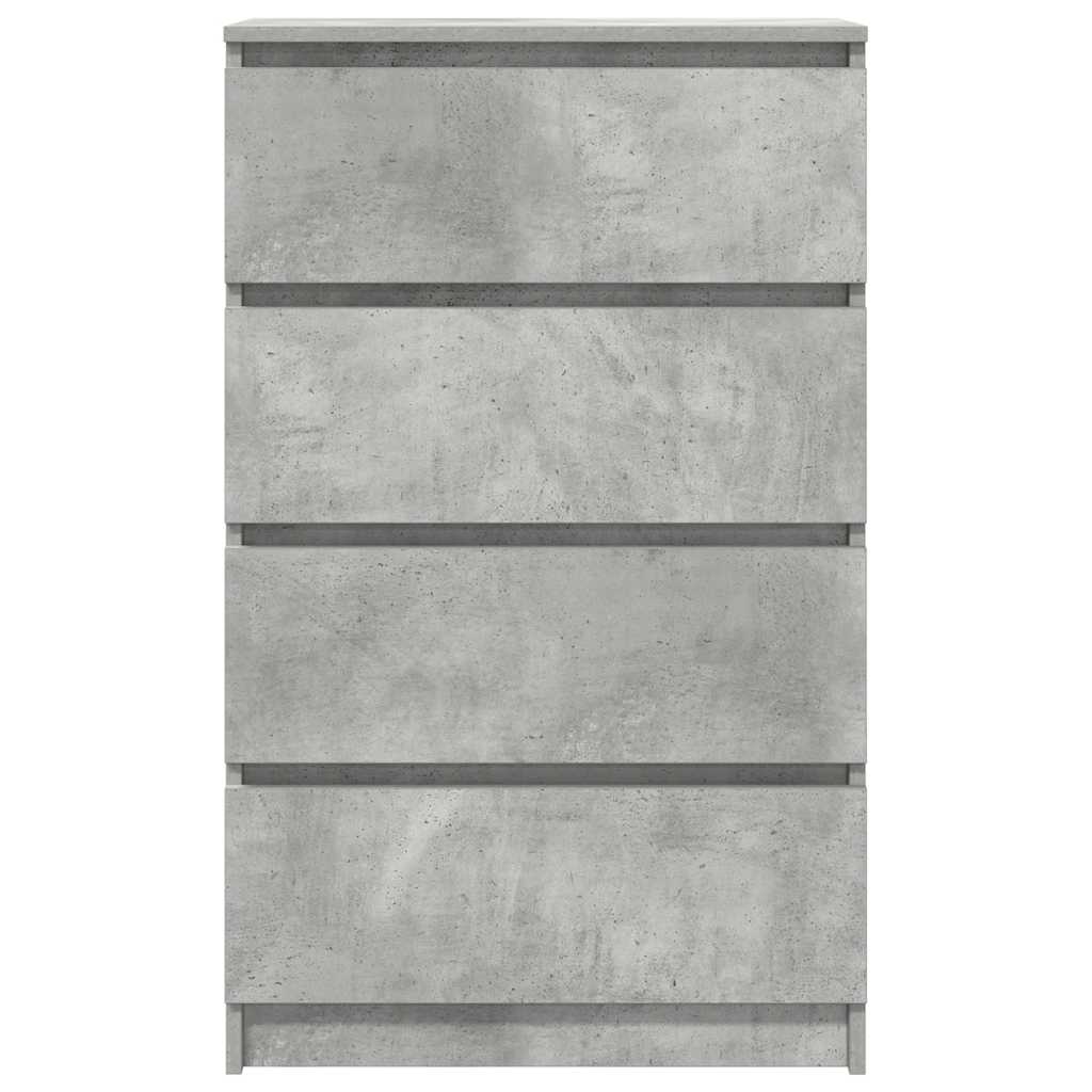 vidaXL Komoda, szarość betonu, 60x35x98,5 cm, materiał drewnopochodny