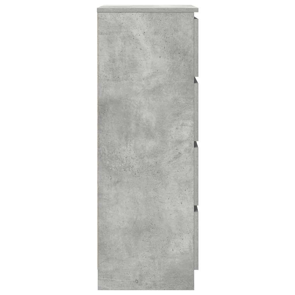 vidaXL Komoda, szarość betonu, 60x35x98,5 cm, materiał drewnopochodny