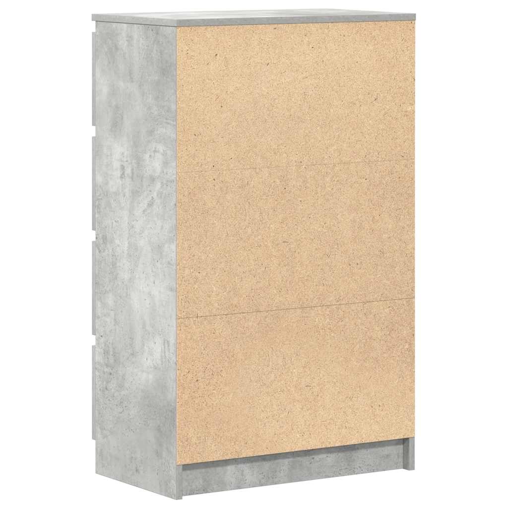 vidaXL Komoda, szarość betonu, 60x35x98,5 cm, materiał drewnopochodny