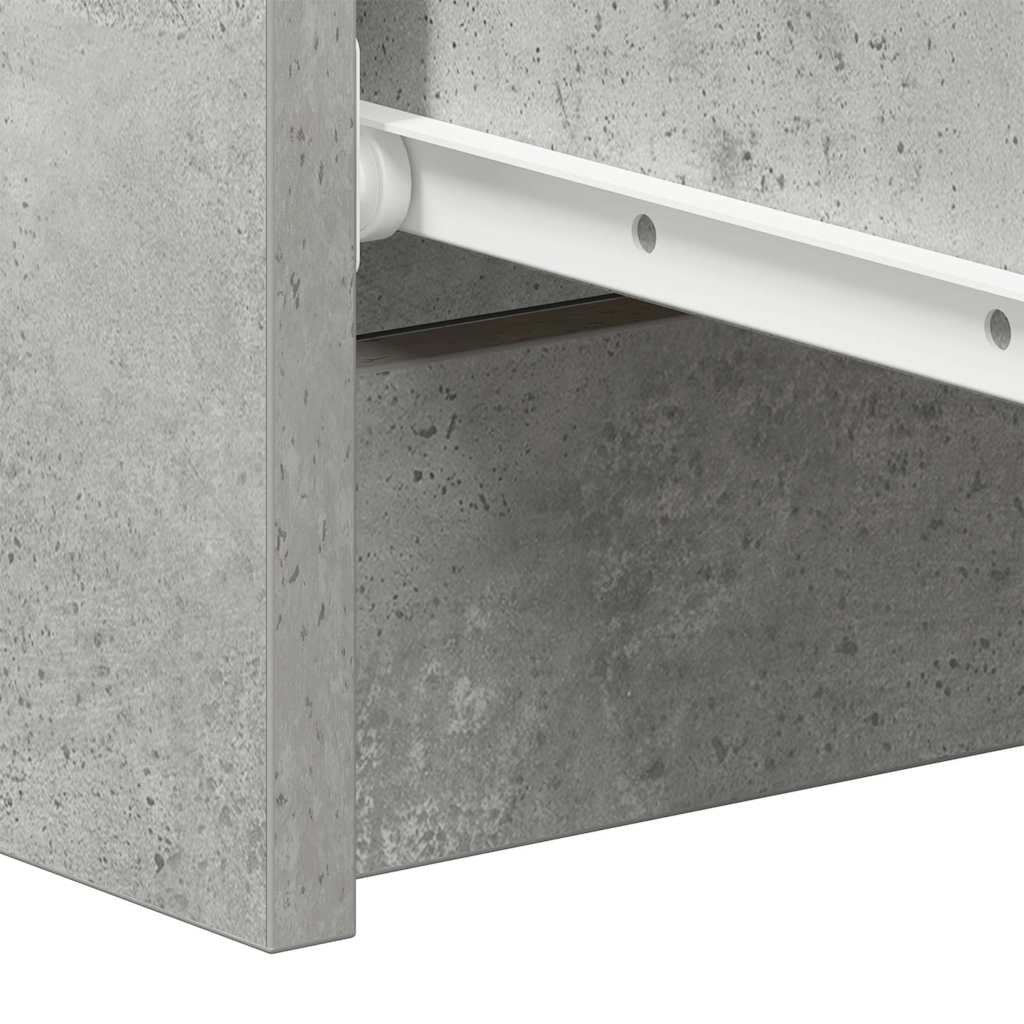 vidaXL Komoda, szarość betonu, 60x35x98,5 cm, materiał drewnopochodny