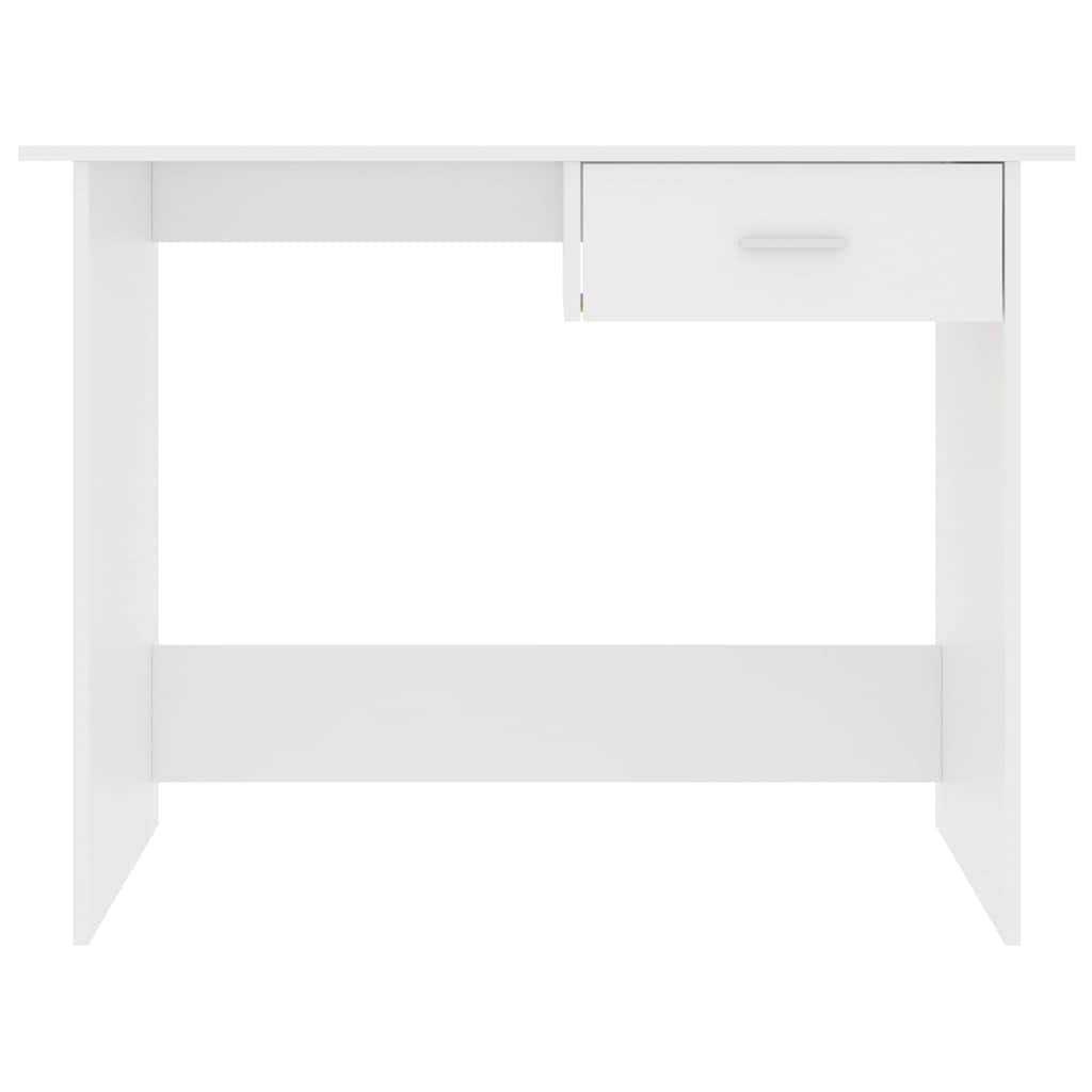 vidaXL Biurko, białe, 100x50x76 cm, materiał drewnopochodny