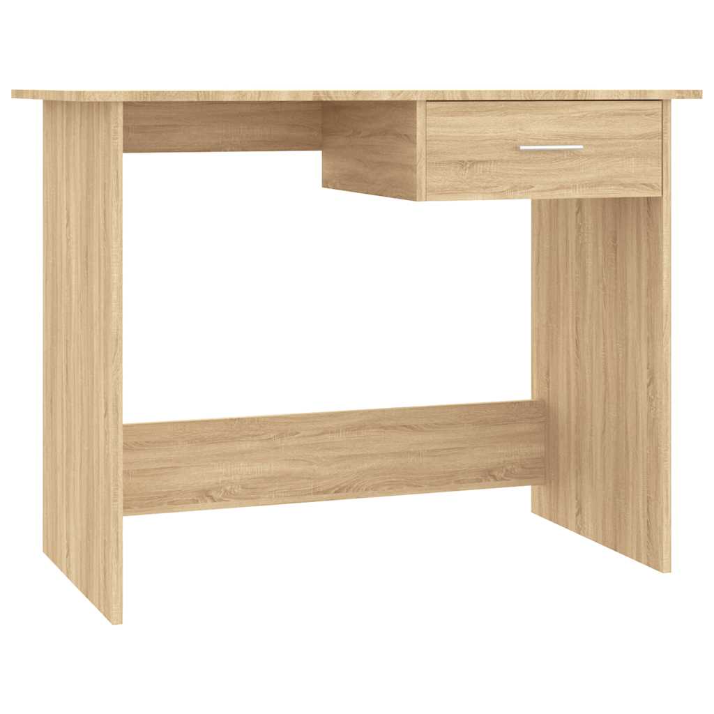 vidaXL Biurko, dąb sonoma, 100x50x76 cm, materiał drewnopochodny