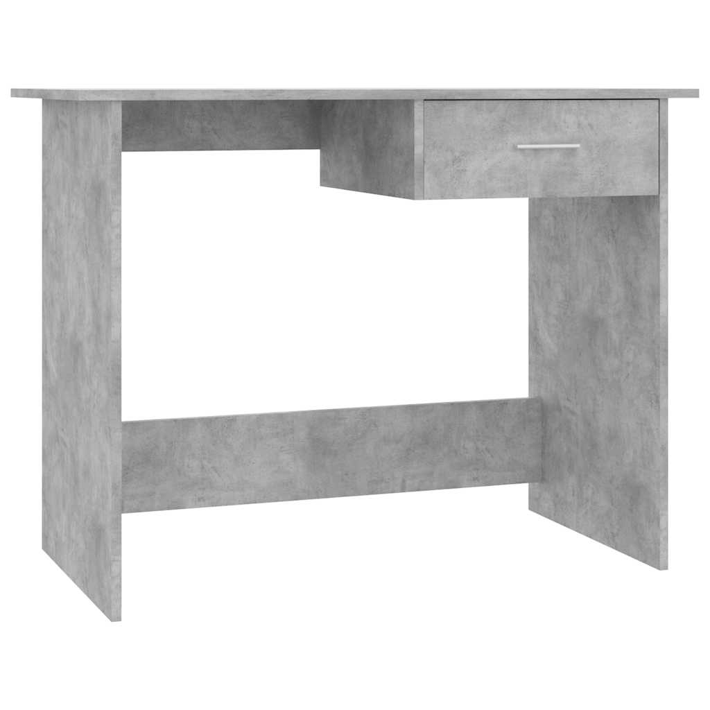 vidaXL Biurko, szarość betonu, 100x50x76 cm, materiał drewnopochodny