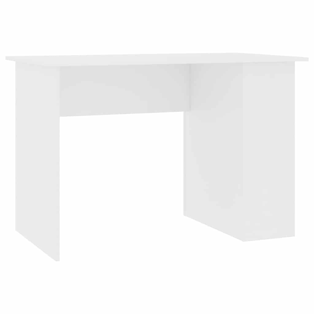 vidaXL Biurko, białe, 110x60x73 cm, materiał drewnopochodny