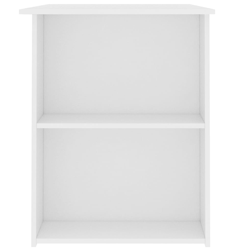 vidaXL Biurko, białe, 110x60x73 cm, materiał drewnopochodny