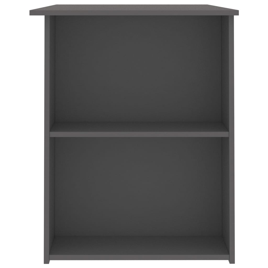vidaXL Biurko, szare, 110x60x73 cm, materiał drewnopochodny