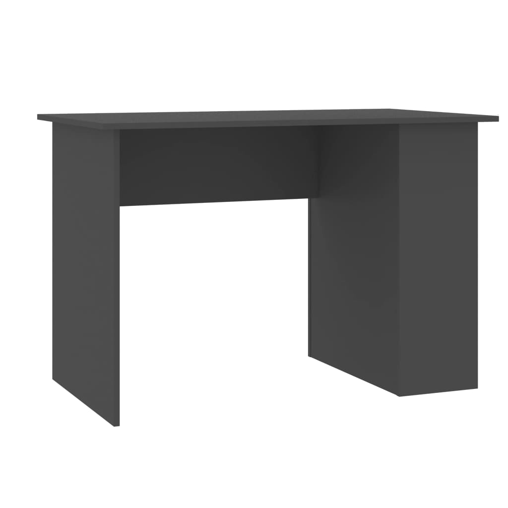 vidaXL Biurko, szare, 110x60x73 cm, materiał drewnopochodny