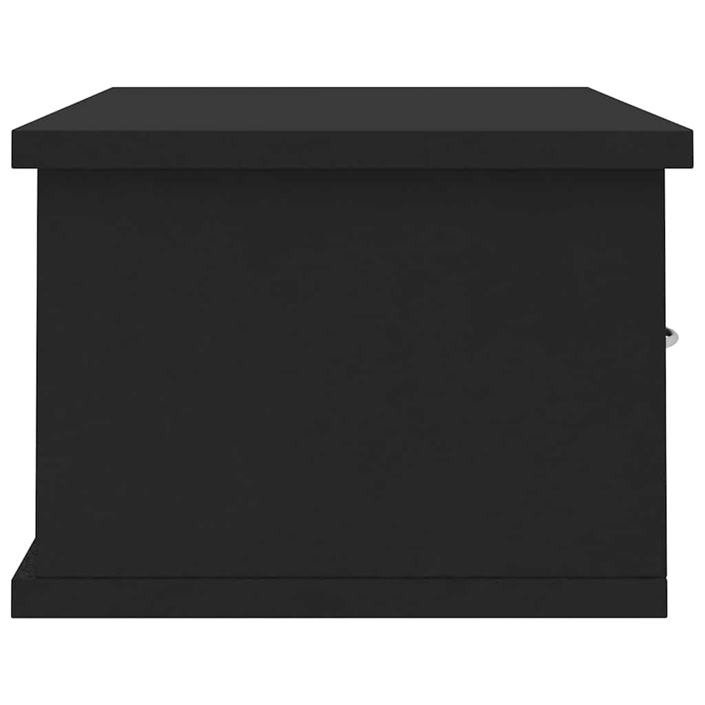 vidaXL Półka ścienna, czarna, 60x26x18,5 cm, materiał drewnopochodny