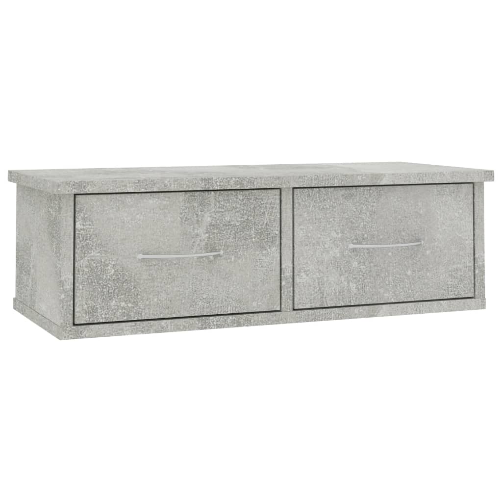 vidaXL Półka ścienna, betonowa szarość, 60x26x18,5 cm