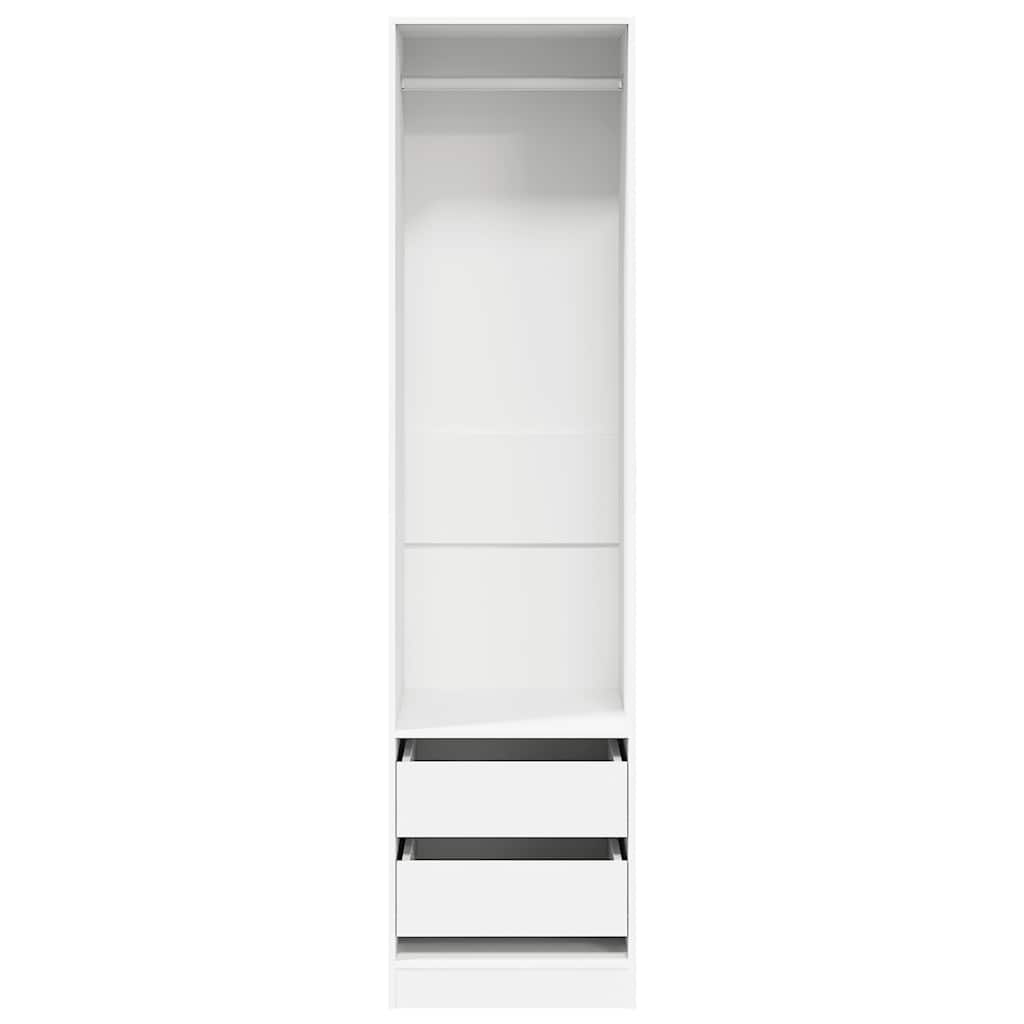 vidaXL Szafa z szufladami, biała 50x50x200 cm, materiał drewnopochodny