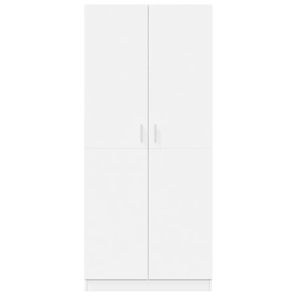 vidaXL Szafa, biała, 80x52x180 cm, materiał drewnopochodny