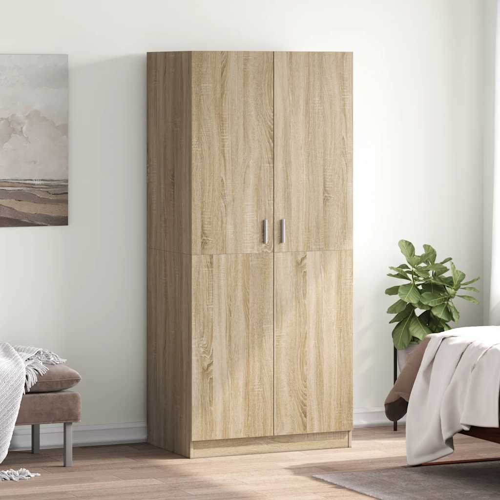vidaXL Szafa, kolor dąb sonoma, 80x52x180 cm, materiał drewnopochodny