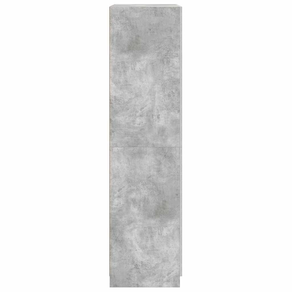 vidaXL Szafa, betonowa szarość, 90x52x200 cm, materiał drewnopochodny