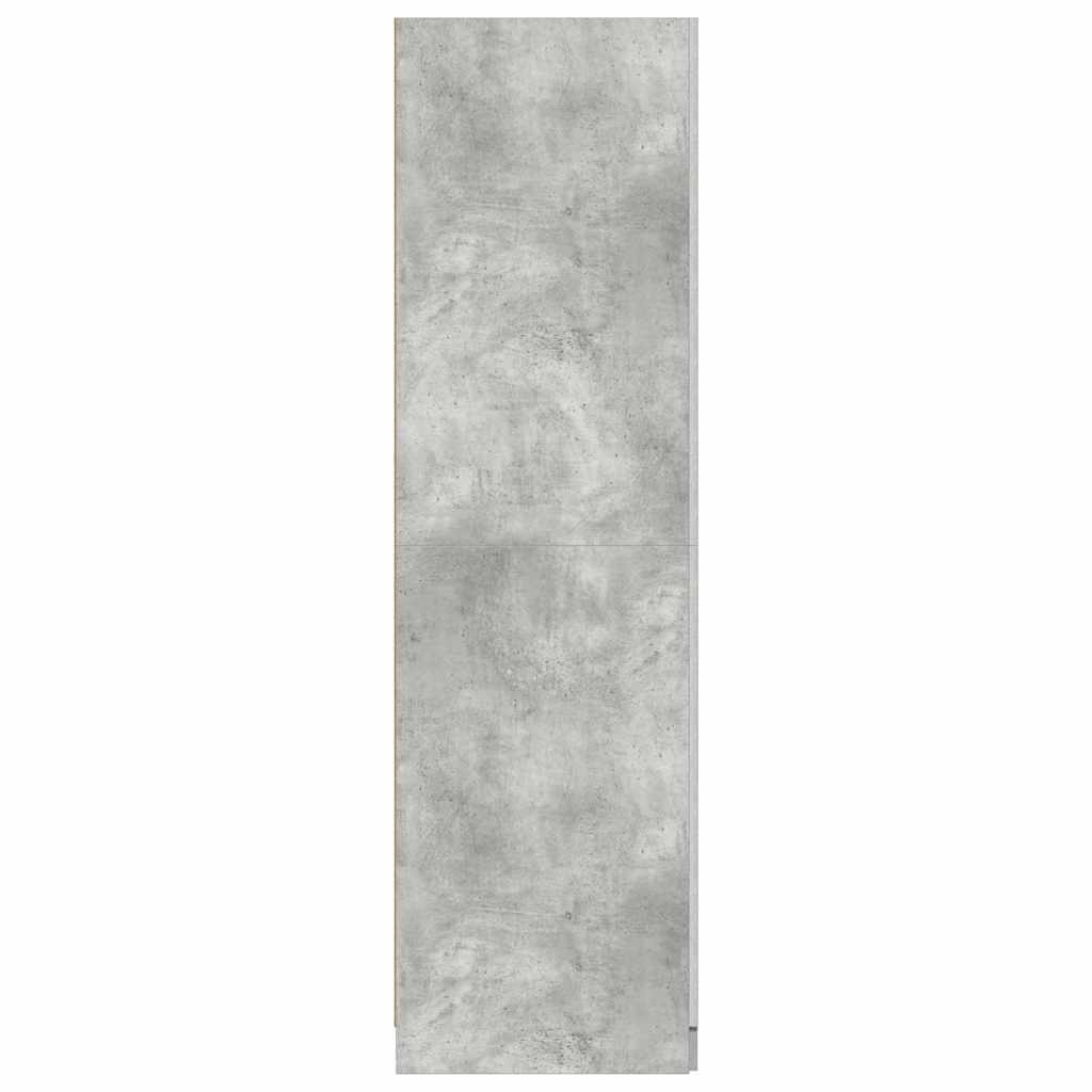 vidaXL Szafa, szarość betonu, 80x52x180 cm, materiał drewnopochodny