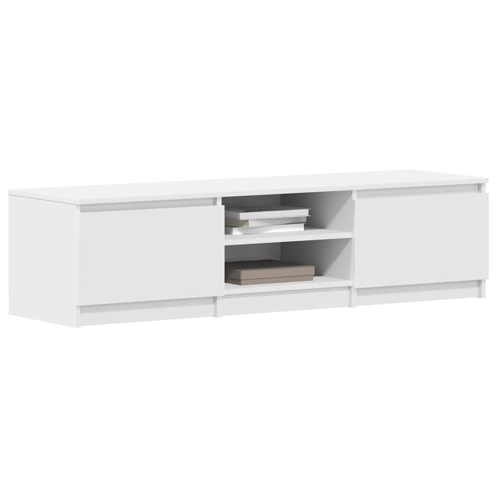 vidaXL Szafka pod TV, biała, 140x40x35,5 cm, materiał drewnopochodny