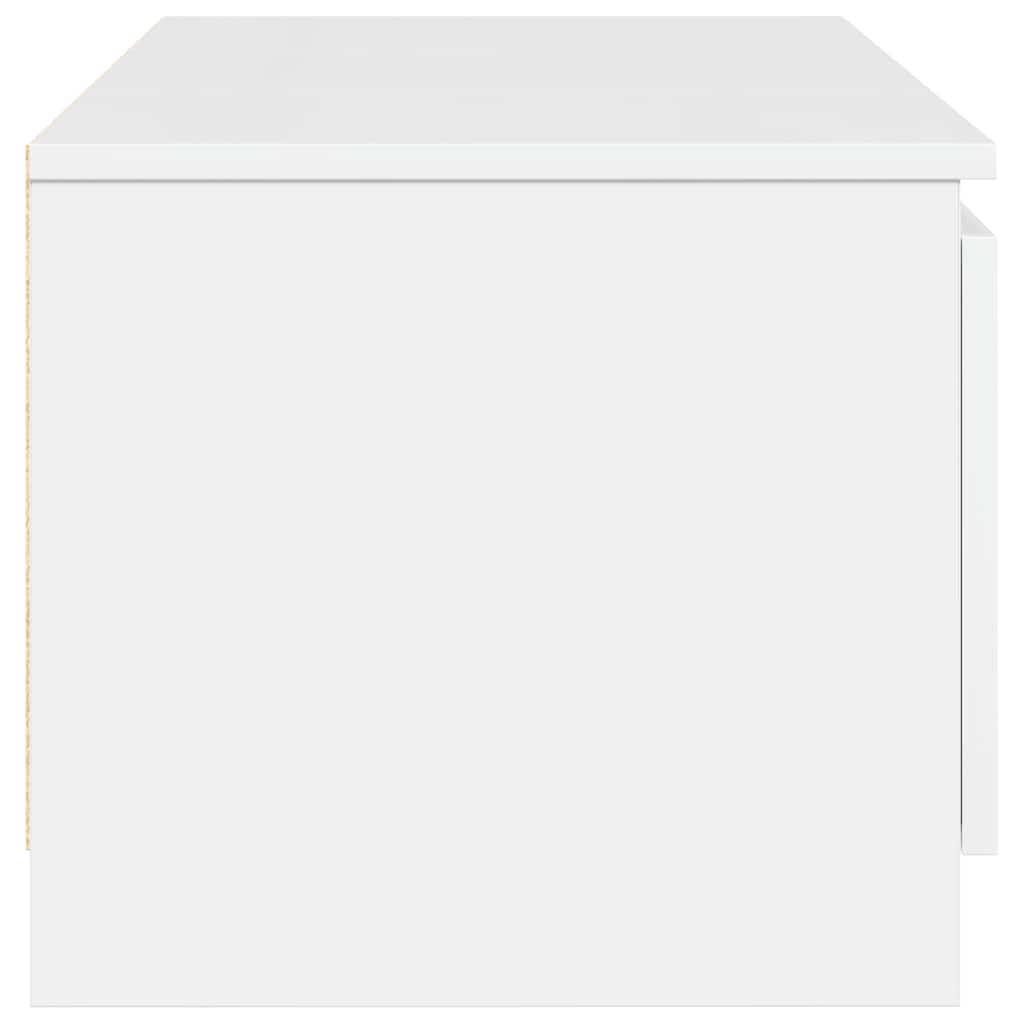 vidaXL Szafka pod TV, wysoki połysk, biała, 140x40x35,5 cm