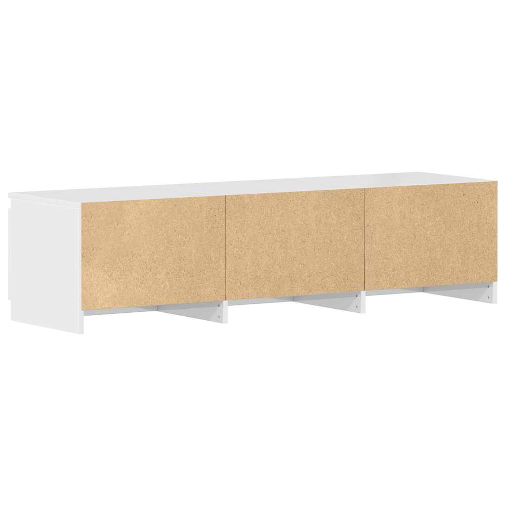 vidaXL Szafka pod TV, wysoki połysk, biała, 140x40x35,5 cm