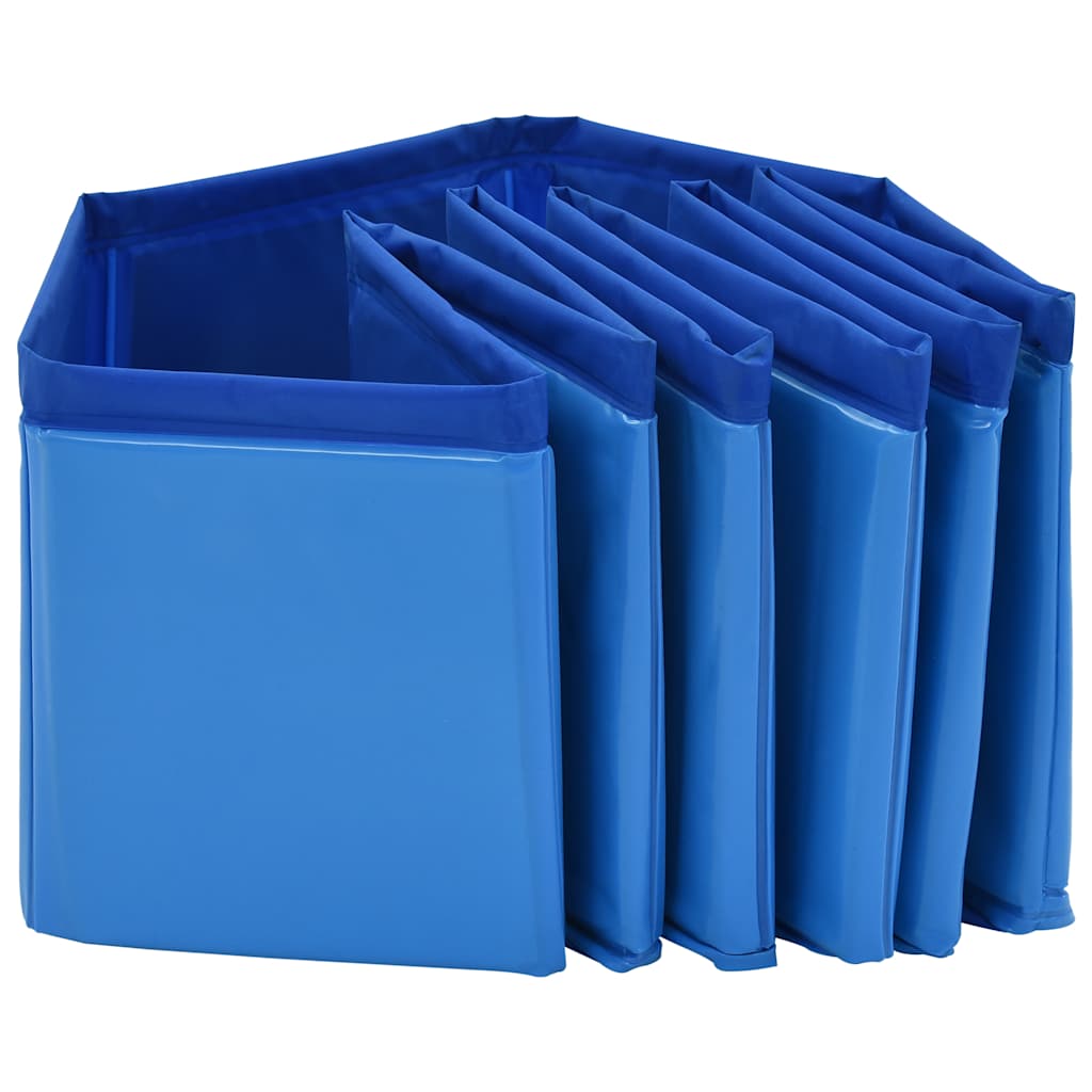 vidaXL Składany basen dla psa, niebieski, 80 x 20 cm, PVC