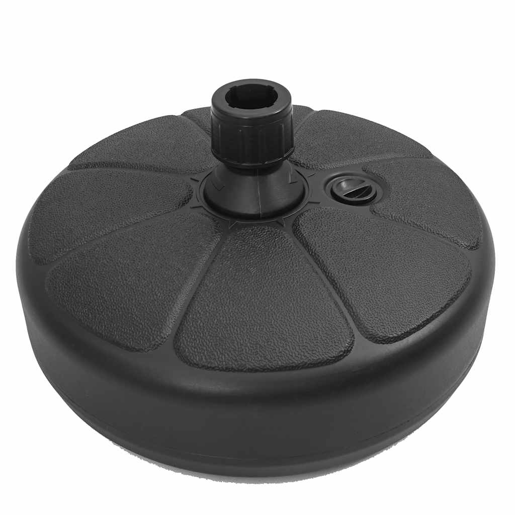 vidaXL Podstawa do parasola, wypełniana wodą/piaskiem, 15 L, czarna