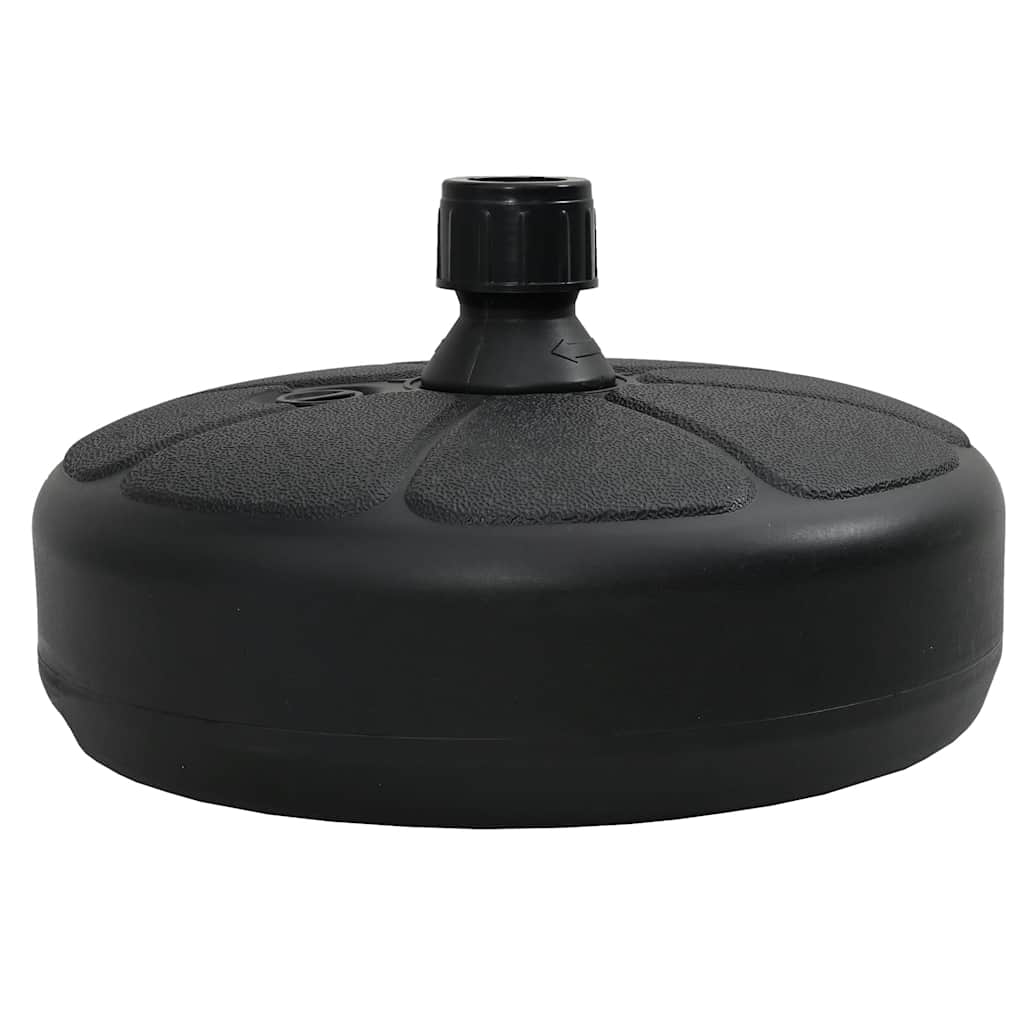 vidaXL Podstawa do parasola, wypełniana wodą/piaskiem, 15 L, czarna