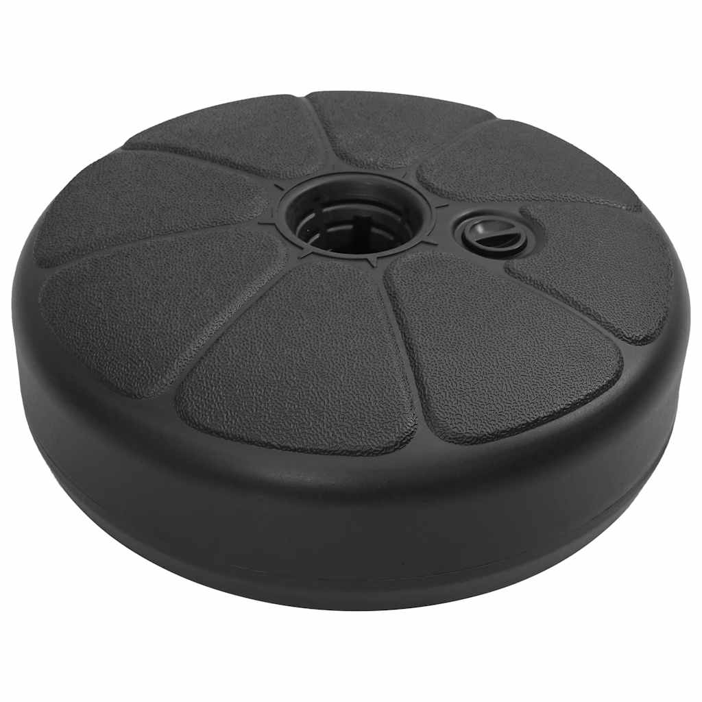 vidaXL Podstawa do parasola, wypełniana wodą/piaskiem, 15 L, czarna