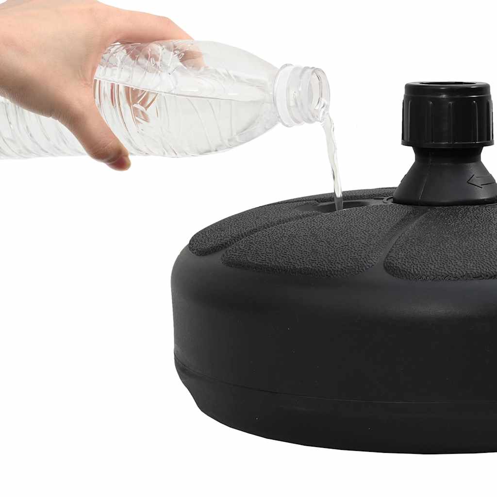 vidaXL Podstawa do parasola, wypełniana wodą/piaskiem, 15 L, czarna
