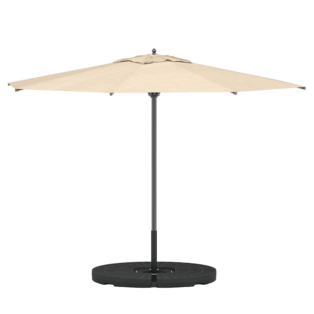 vidaXL Podstawa pod parasol w formie wachlarza, 4 elementy, czarna