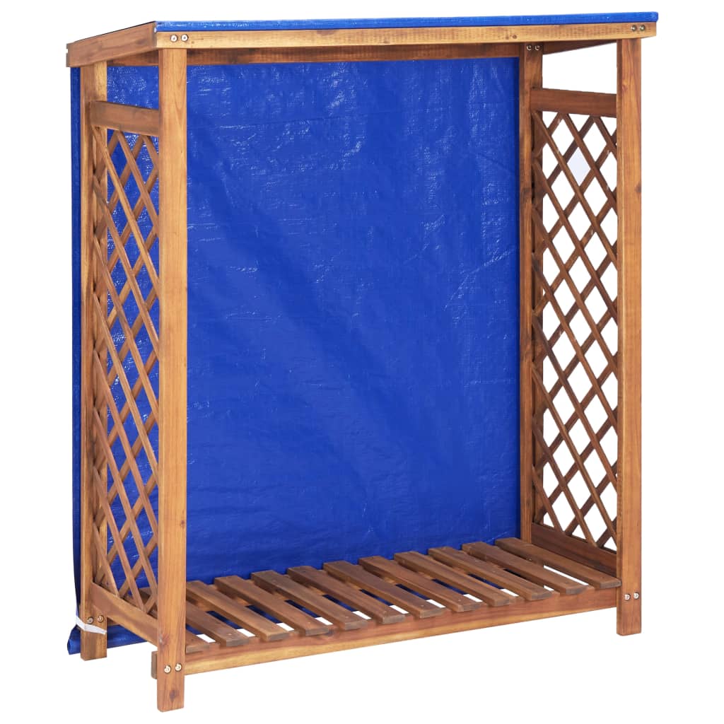vidaXL Wiata na drewno opałowe, 105x38x115 cm, lite drewno akacjowe