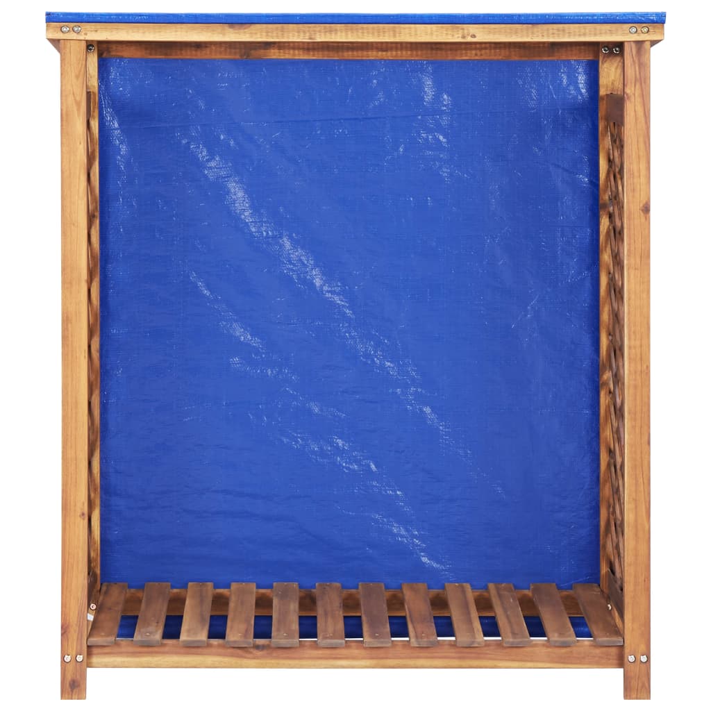 vidaXL Wiata na drewno opałowe, 105x38x115 cm, lite drewno akacjowe