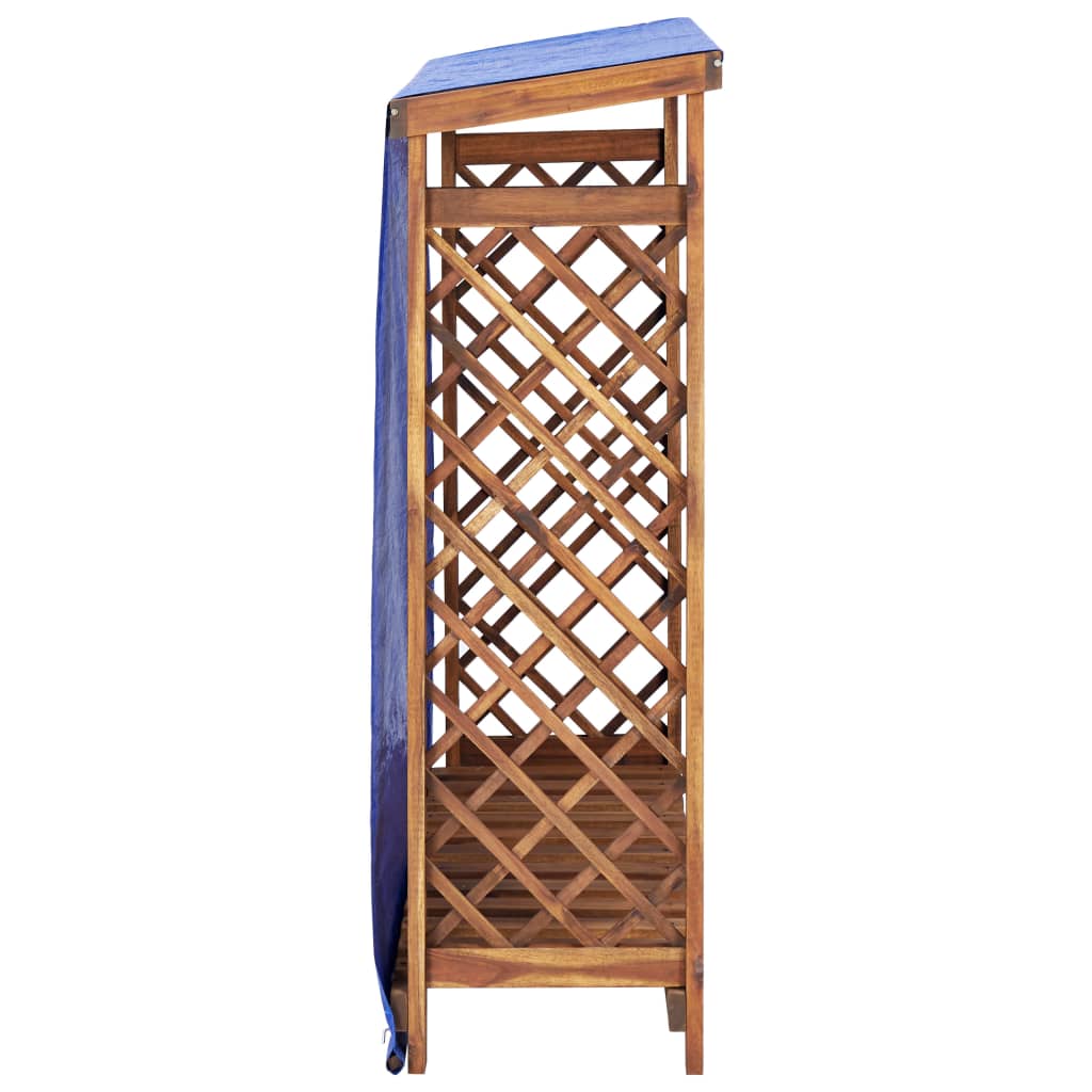 vidaXL Wiata na drewno opałowe, 105x38x115 cm, lite drewno akacjowe