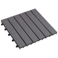 vidaXL Płytka Tarasowa 10 pcs Szary 30 x 30 cm Drewno Akacjowe