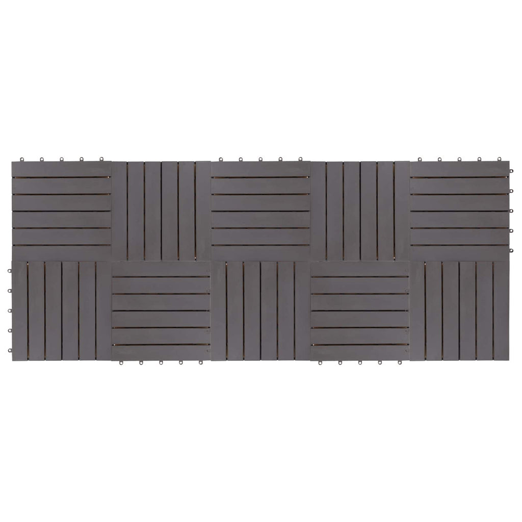 vidaXL Płytka Tarasowa 10 pcs Szary 30 x 30 cm Drewno Akacjowe