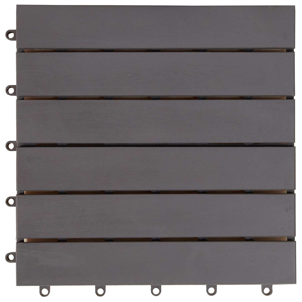 vidaXL Płytka Tarasowa 10 pcs Szary 30 x 30 cm Drewno Akacjowe