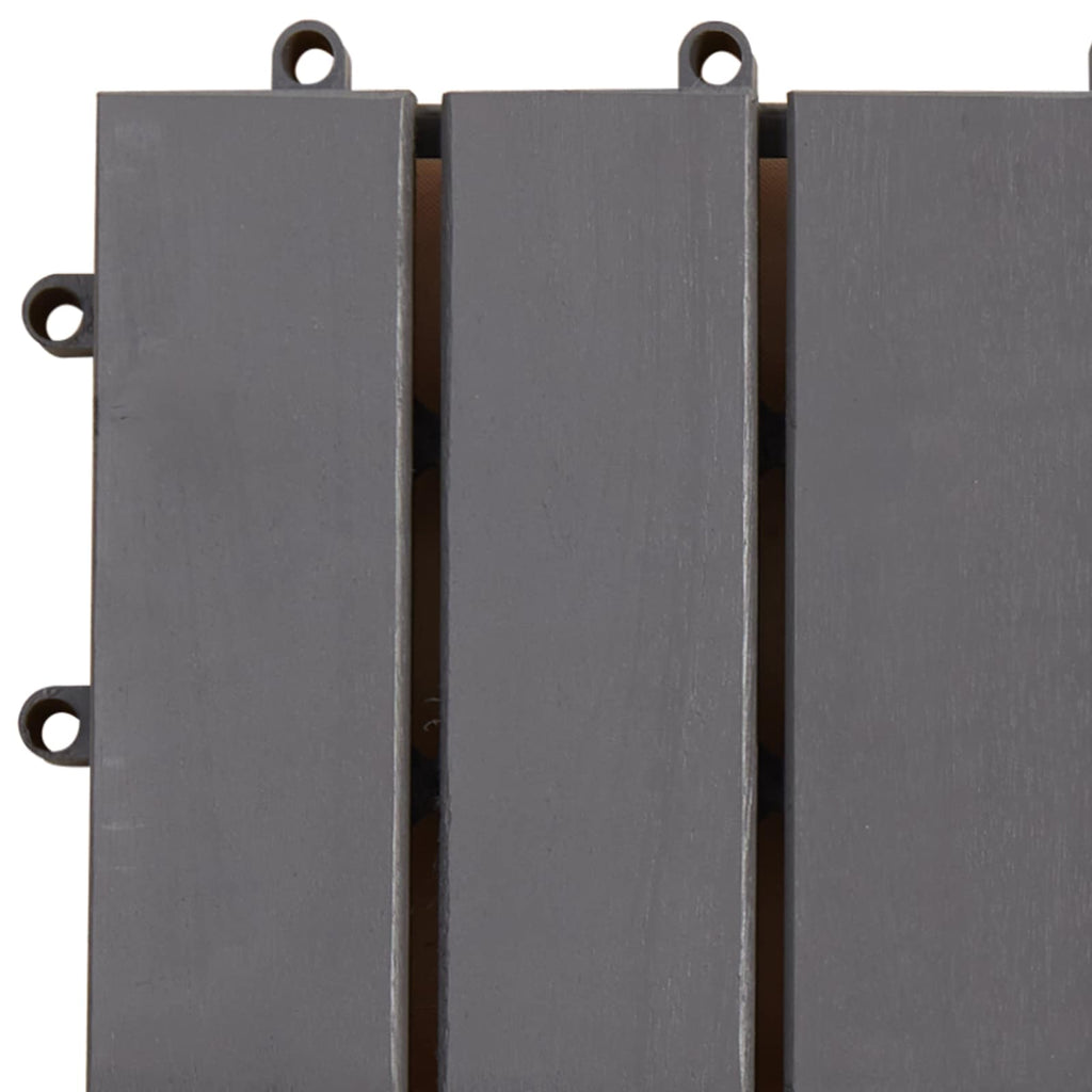 vidaXL Płytka Tarasowa 10 pcs Szary 30 x 30 cm Drewno Akacjowe